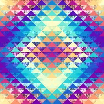 Seamless vector pattern background of a triangles. Stock Illustration