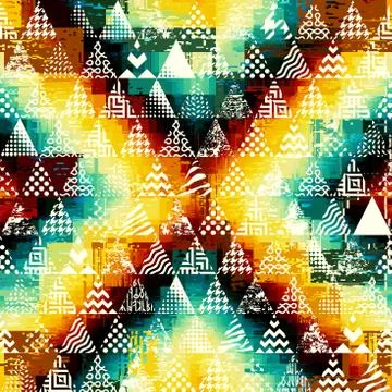 Seamless vector pattern background of a triangles. イラスト素材