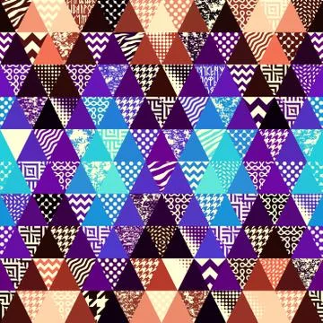 Seamless vector pattern background of a triangles. Illustrazione stock