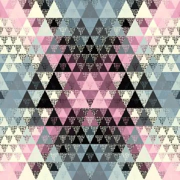 Seamless vector pattern background of a triangles. Stock Illustration