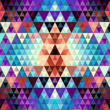 Seamless vector pattern background of a triangles. Illustrazione stock