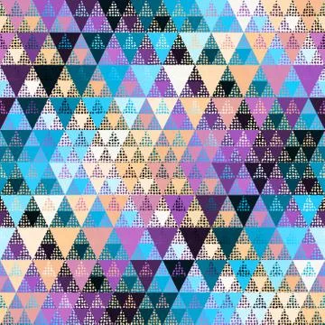 Seamless vector pattern background of a triangles. イラスト素材