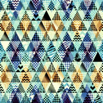 Seamless vector pattern background of a triangles. 库存插图