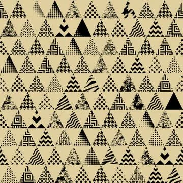 Seamless vector pattern background of a triangles. Stock Illustration