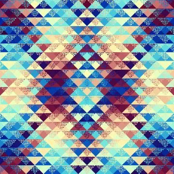 Seamless vector pattern background of a triangles. Illustrazione stock