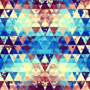 Seamless vector pattern background of a triangles. 스톡 일러스트