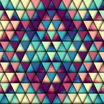 Seamless vector pattern background of a triangles. Stock Illustration