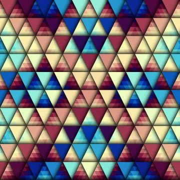 Seamless vector pattern background of a triangles. 库存插图