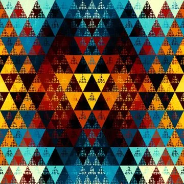 Seamless vector pattern background of a triangles. Stock Illustration