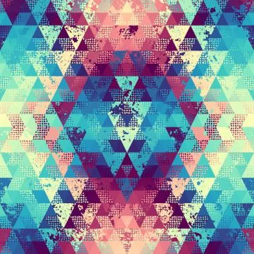 Seamless vector pattern background of a triangles. Illustrazione stock