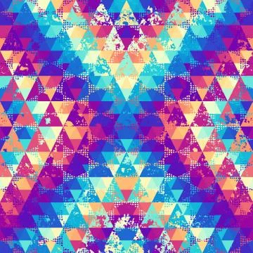 Seamless vector pattern background of a triangles. Stock Illustration