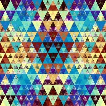 Seamless vector pattern background of a triangles. Stock Illustration