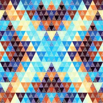 Seamless vector pattern background of a triangles. Illustrazione stock