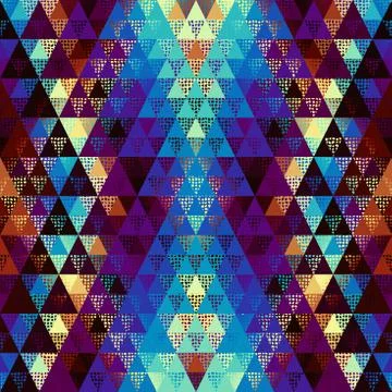 Seamless vector pattern background of a triangles. Illustrazione stock