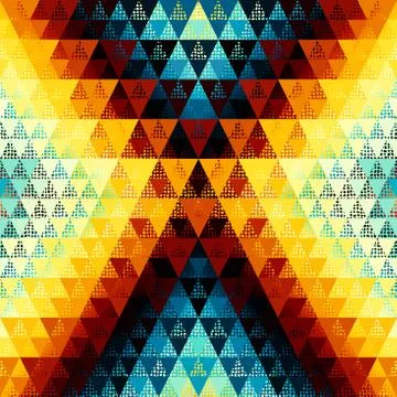 Seamless vector pattern background of a triangles. Stock Illustration