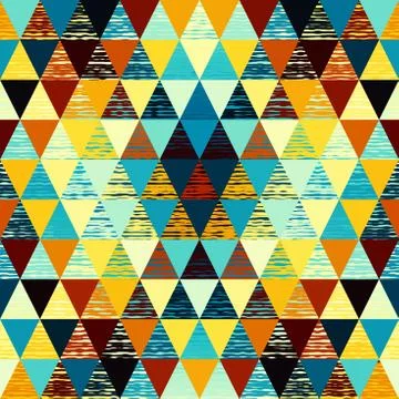 Seamless vector pattern background of a triangles. Illustrazione stock