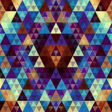Seamless vector pattern background of a triangles. Illustrazione stock