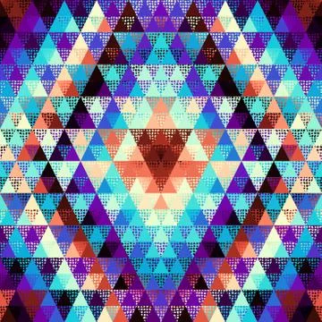 Seamless vector pattern background of a triangles. Illustrazione stock