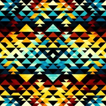 Seamless vector pattern background of a triangles. Illustrazione stock