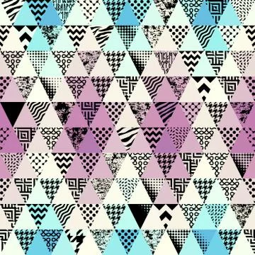 Seamless vector pattern background of a triangles. 库存插图