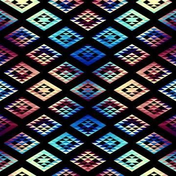 Seamless vector pattern background of a triangles. Stock Illustration