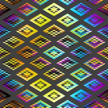 Seamless vector pattern background of a triangles. Illustrazione stock