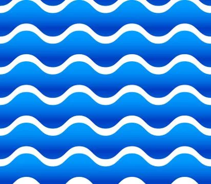 Seamless vector pattern / background with waving, wavy shapes. 스톡 일러스트