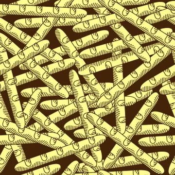 Seamless vector pattern with bakery products Stock Illustration