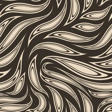 Seamless vector pattern in beige color from cut smooth stripes or brush strokes Stock-Illustration