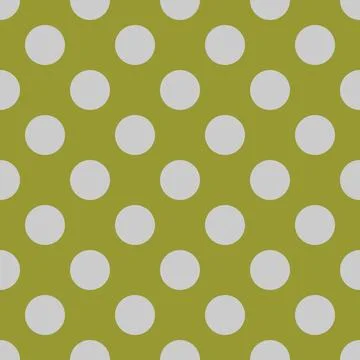 Seamless vector pattern with big grey dots on grass green background Illustrazione stock