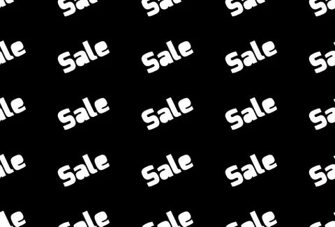 Seamless vector pattern big sale. Seamless background. on black Illustrazione stock