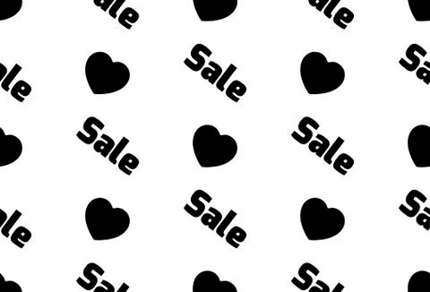 Seamless vector pattern big sale. Seamless background. heart, holiday, valent Иллюстрация