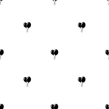 Seamless vector pattern. Black balloons. Stock Illustration