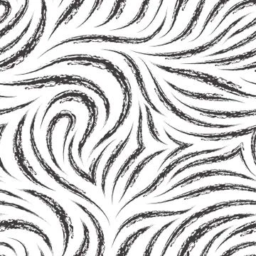 Seamless vector pattern of black brush strokes or paints. Grunge texture for Stock Illustration