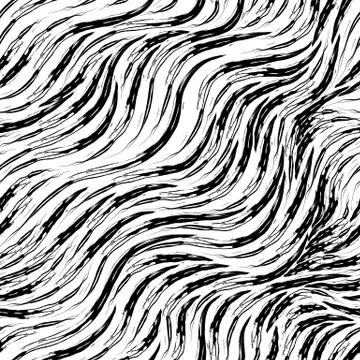 Seamless vector pattern of black diagonal stripes on a white background. Texture Stock Illustration