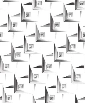Seamless vector pattern of black lines in the form of corners. Simple abstract Illustrazione stock