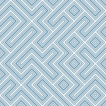 Seamless vector pattern with blue and white linear shapes Stock Illustration