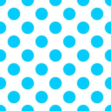 Seamless vector pattern with blue polka dots isolated on white background 스톡 일러스트