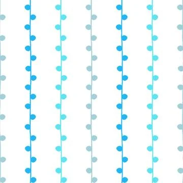 Seamless vector pattern. Blue vertical twigs on white background Stock Illustration