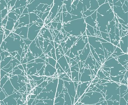 Seamless vector pattern of the branches Stock Illustration