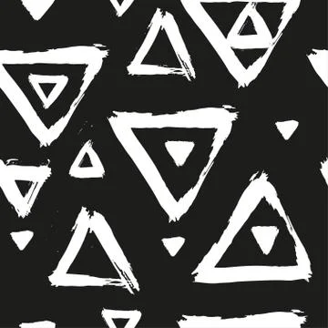 Seamless vector pattern with brush stroke shapes. Stock Illustration