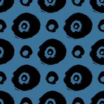 Seamless vector pattern with brush stroke shapes. Illustrazione stock