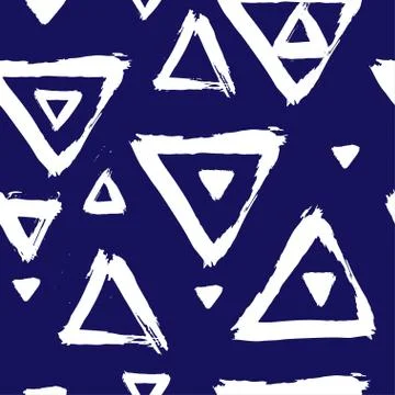 Seamless vector pattern with brush stroke shapes. Stock Illustration