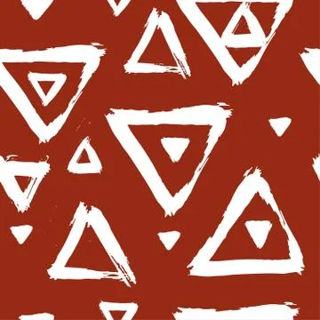 Seamless vector pattern with brush stroke shapes. Stock Illustration