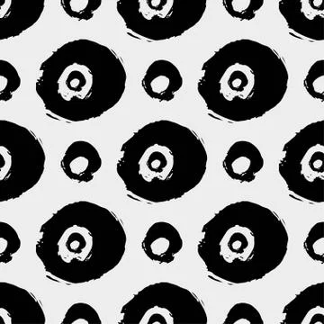 Seamless vector pattern with brush stroke shapes. Illustrazione stock