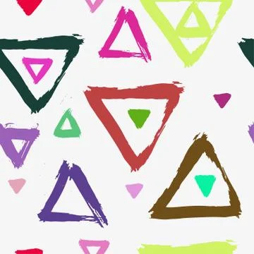 Seamless vector pattern with brush stroke shapes. Stock Illustration