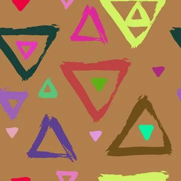 Seamless vector pattern with brush stroke shapes. Stock Illustration