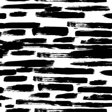 Seamless vector pattern with brush strokes. Stock Illustration