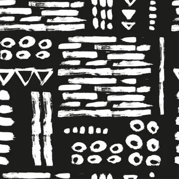 Seamless vector pattern with brush strokes. Illustrazione stock
