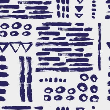 Seamless vector pattern with brush strokes. Stock Illustration